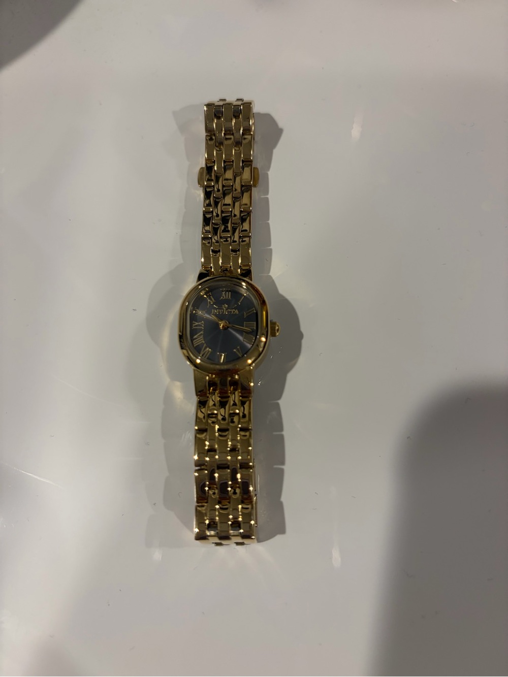 Invicta Gold-Tone Women's Bracelet Watch with Black Dial
